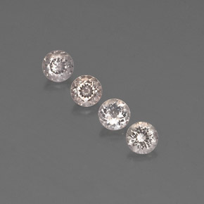 Pedras preciosas de Morganita Luz rosa natural de  ct, Corte Redondo, VVS-VS