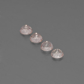 Pedras preciosas de Morganita Luz rosa natural de  ct, Corte Redondo, VVS-VS