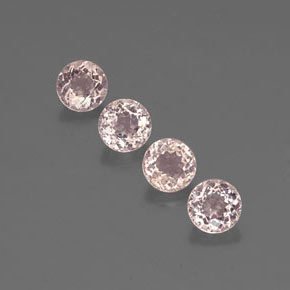 Pedras preciosas de morganita rosa natural de  ct, corte redondo, VS