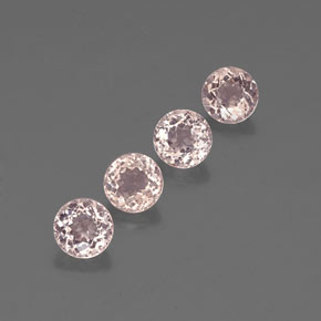 Pedras preciosas de morganita rosa natural de  ct, corte redondo, VS