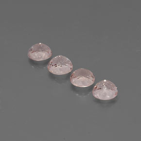 Pedras preciosas de morganita rosa natural de  ct, corte redondo, VS