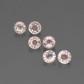 Pedras preciosas de morganita rosa natural de  ct, corte redondo, VVS-VS