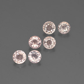 Pedras preciosas de morganita rosa natural de  ct, corte redondo, VVS-VS