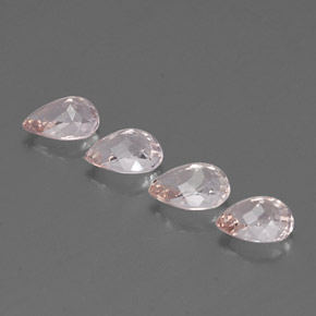 Pedras preciosas de morganita rosa natural de  ct, formato de pêra, VVS-VS
