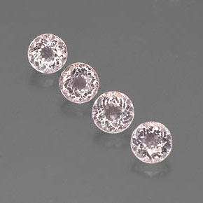 Pedras preciosas de morganita rosa natural de  ct, corte redondo, VVS-VS