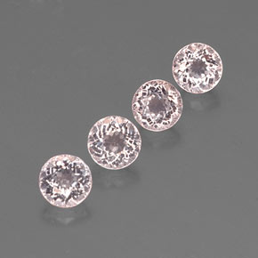 Pedras preciosas de morganita rosa natural de  ct, corte redondo, VVS-VS