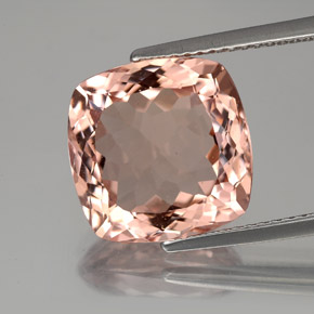Morganita rosa natural 6,93ct, almofada cortada, VVS