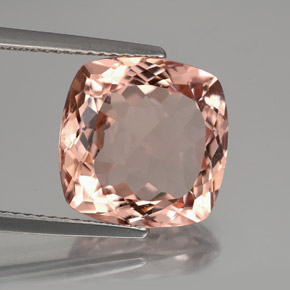 Morganita rosa natural 6,93ct, almofada cortada, VVS