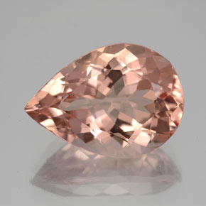 Morganita rosa natural 7,75ct, formato de pêra, VVS