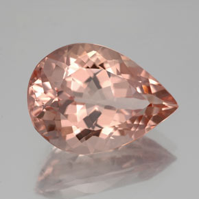 Morganita rosa natural 7,75ct, formato de pêra, VVS