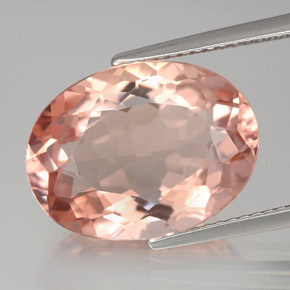 Morganita rosa natural 8,03ct, corte oval, VVS