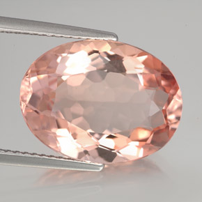Morganita rosa natural 8,03ct, corte oval, VVS
