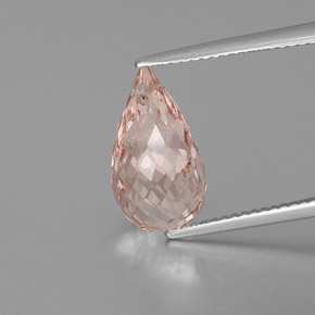 Morganita rosa natural 5,55ct, briolete, SI