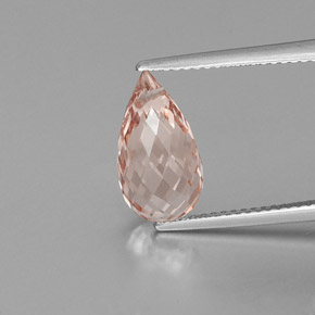 Morganita rosa natural 4,15ct, briolete, VS