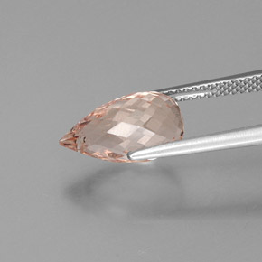 Morganita rosa natural 4,15ct, briolete, VS