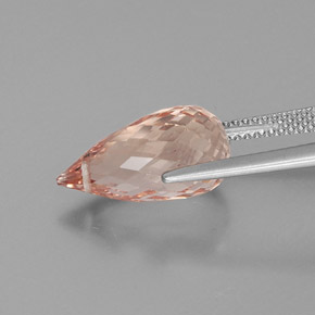 Morganita rosa natural 5,88ct, briolete, VS