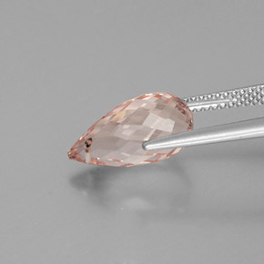 Morganita rosa natural 4,16ct, briolete, VS