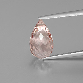 Morganita rosa natural 4,88ct, briolete, VVS-VS