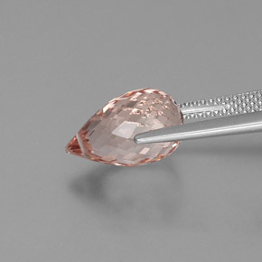 Morganita rosa natural 4,88ct, briolete, VVS-VS