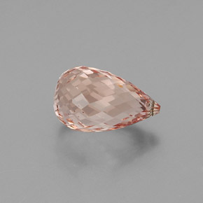 Morganita Rosa salmão Natural 6.71ct, Briolette, SI