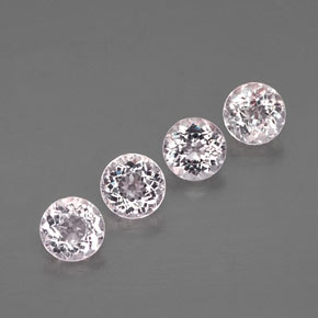Pedras preciosas de morganita rosa natural de  ct, corte redondo, VVS-VS
