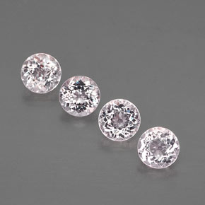 Pedras preciosas de morganita rosa natural de  ct, corte redondo, VVS-VS