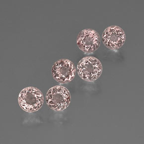 Pedras preciosas de morganita rosa natural de  ct, corte redondo, VS