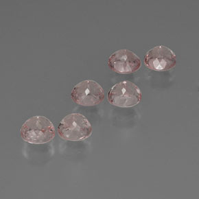Pedras preciosas de morganita rosa natural de  ct, corte redondo, VS
