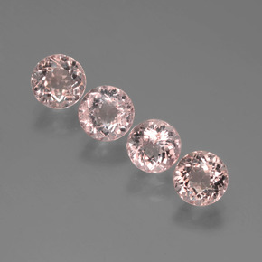 Pedras preciosas de morganita rosa natural de  ct, corte redondo, VS