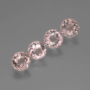 Pedras preciosas de morganita rosa natural de  ct, corte redondo, VS