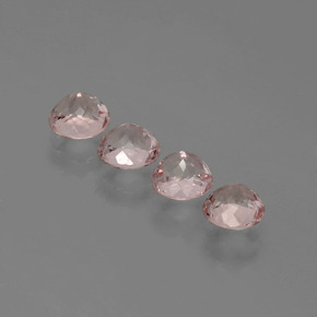 Pedras preciosas de morganita rosa natural de  ct, corte redondo, VS
