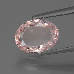 Morganita rosa natural 1,58ct, corte oval, VS