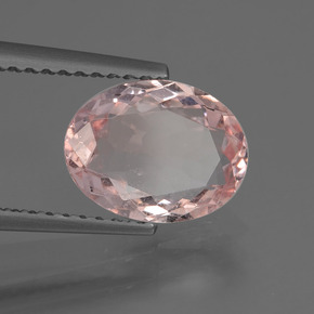 Morganita rosa natural 1,58ct, corte oval, VS