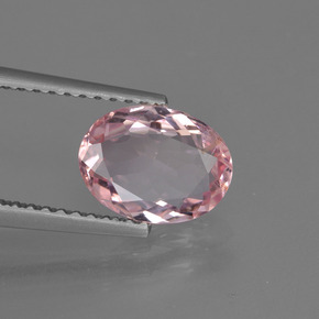 Morganita rosa natural 1,19ct, corte oval, VS-SI