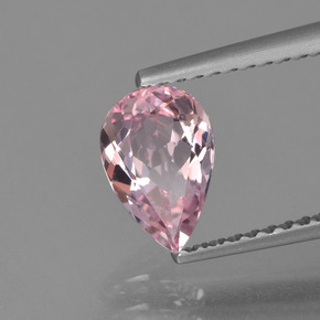Morganita Luz rosa Natural 0.83ct, Formato de pêra, VVS-VS