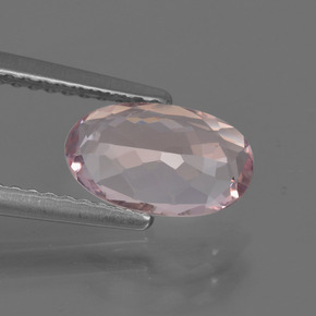 Morganita rosa natural 1,12ct, corte oval, VVS