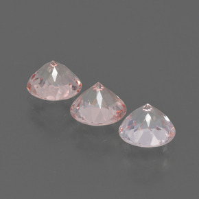 Pedras preciosas de morganita rosa natural de  ct, corte redondo, VS