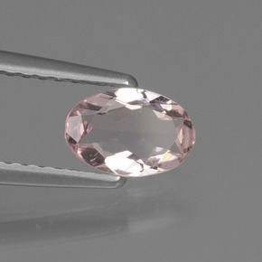 Morganita rosa natural 0,44ct, corte oval, VVS-VS
