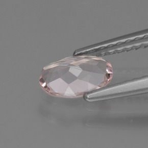 Morganita rosa natural 0,44ct, corte oval, VVS-VS