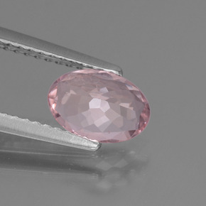 Morganita rosa natural 0,84ct, corte oval, VS