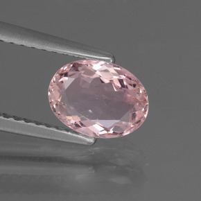 Morganita rosa natural 1,03ct, corte oval, VS