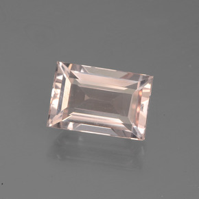 Morganita rosa natural 1,82ct, baguete, VVS