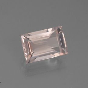 Morganita rosa natural 1,82ct, baguete, VVS