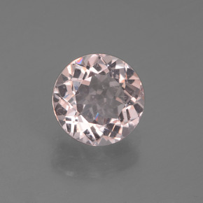 Morganita rosa natural 1,31ct, corte redondo, VS