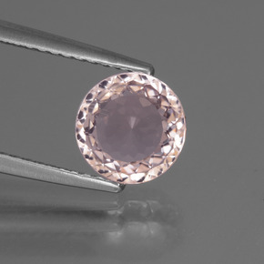 Morganita rosa natural 1,23ct, corte redondo, VVS-VS