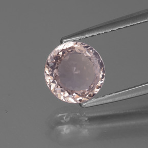 Morganita rosa natural 1,23ct, corte redondo, VVS-VS
