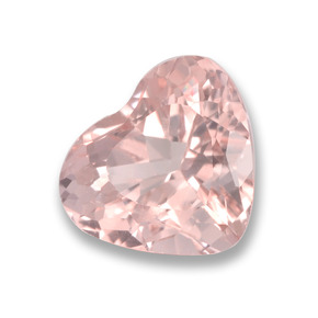 Morganita rosa natural 2,61ct, formato de coração, VS