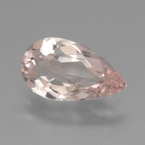Morganita rosa natural 1,51ct, formato de pêra, VVS-VS