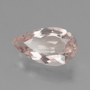 Morganita rosa natural 1,51ct, formato de pêra, VVS-VS