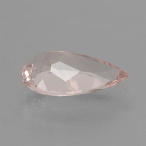 Morganita rosa natural 1,51ct, formato de pêra, VVS-VS
